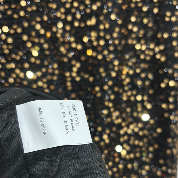 Black and Gold Sequin Dress - Size US Small - Picture 5 of 7